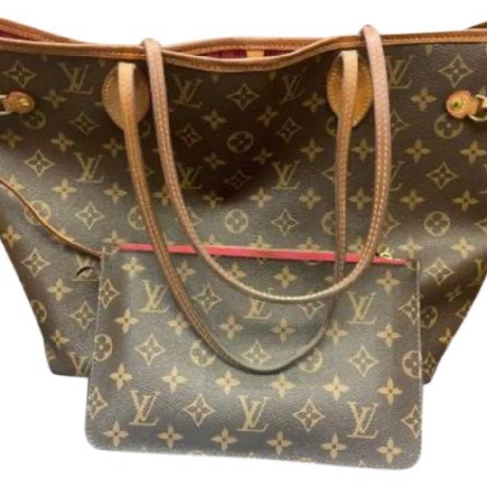 Louis Vuitton Neverfull MM Pink Interior with Pochette